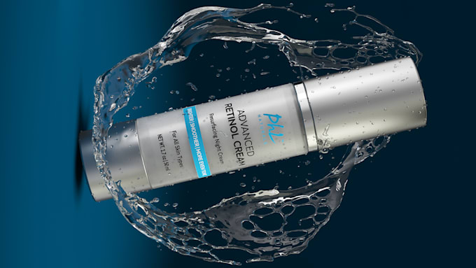 create 3d cosmetic skincare product rendering and packaging visualization