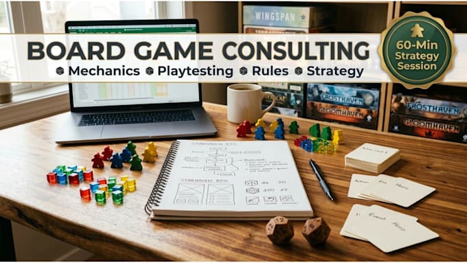 consult on your tabletop board game design and mechanics