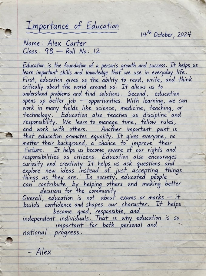convert text to neat handwritten notes