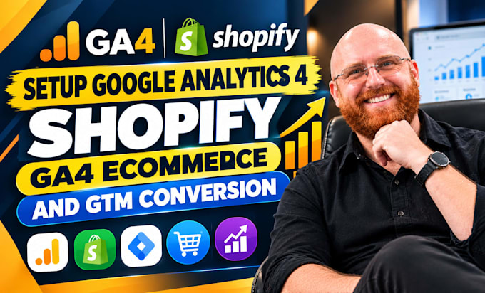 setup google analytics 4, shopify ga4 ecommerce and GTM conversion trackimg