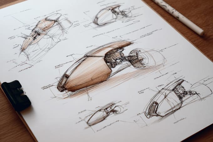 sketch your ideas or concepts into a product sketch