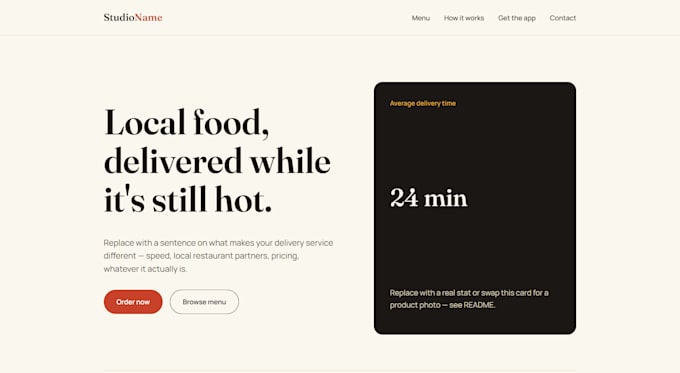 build a stunning restaurant website