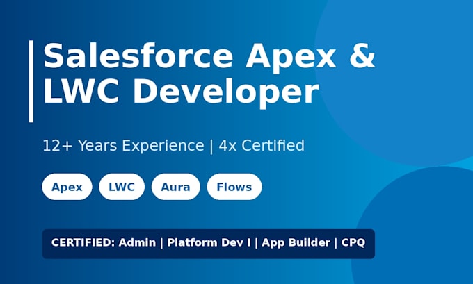 develop and customize salesforce apex, lwc, aura components