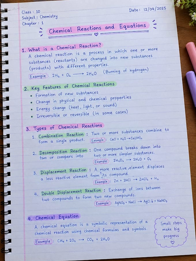 neatly handwrite your assignments, notes and study materials