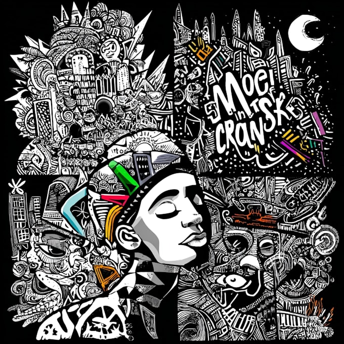 create a custom doodle art illustration design for you