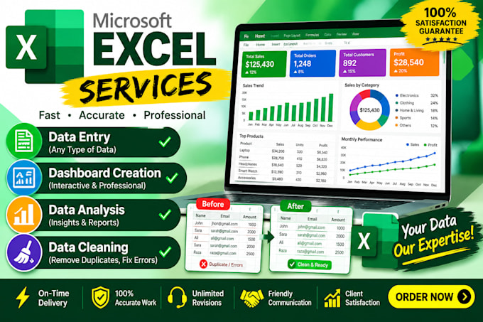 deal with excel data and dashboard creation
