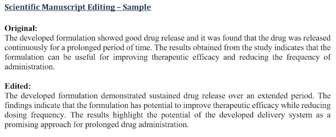write and edit scientific and pharmaceutical content