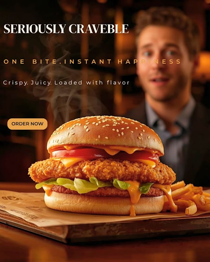 design food advertisement and instagram post in canva