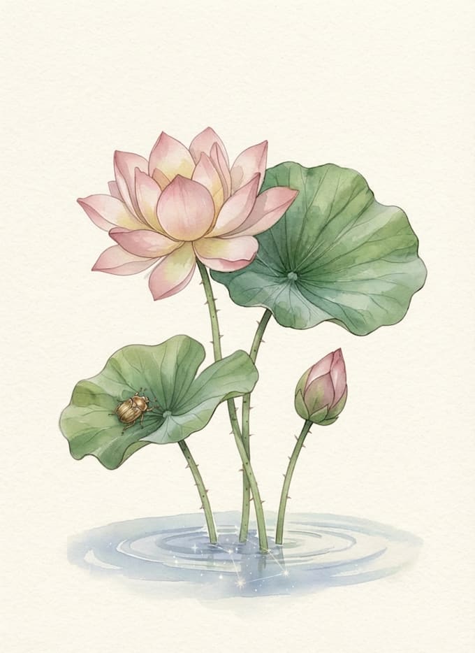 paint watercolor flowers and botanical illustrations