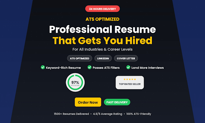 write a professional resume, cover letter, and optimize your linkedin profile