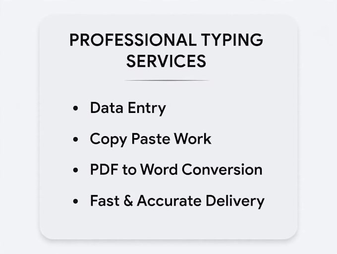 do fast typing work,copy paste and data entry