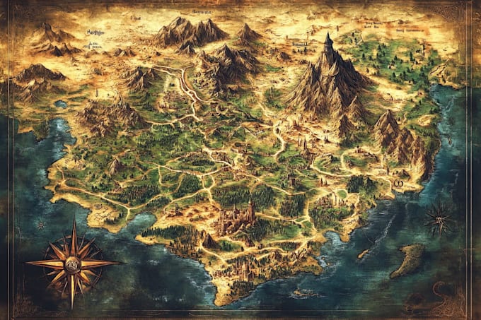 fantasy map design map illustration fantasy map