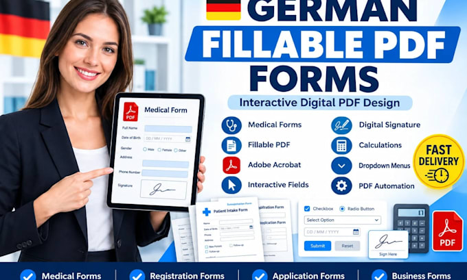 design german fillable pdf interactive form digital ,pdf form medical form