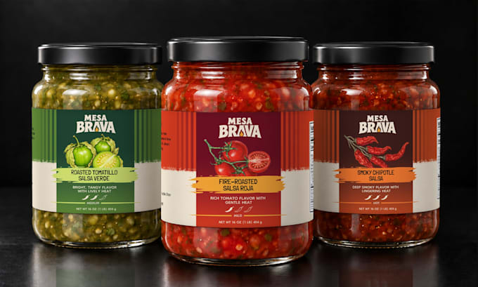design professional food jar labels for your brand