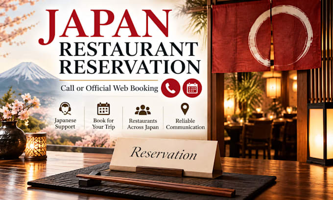 make a restaurant reservation in japan for you