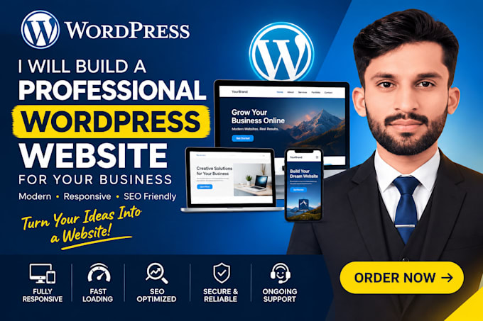 design a responsive elementor wordpress website for buisness