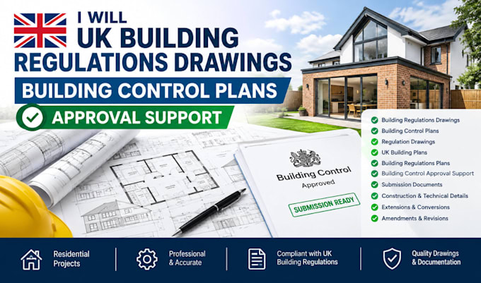 do uk planning permission drawings and building regulations drawings