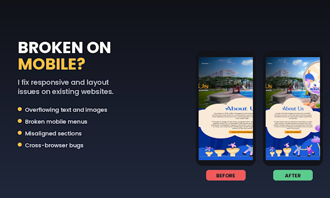 fix responsive and layout issues on your website