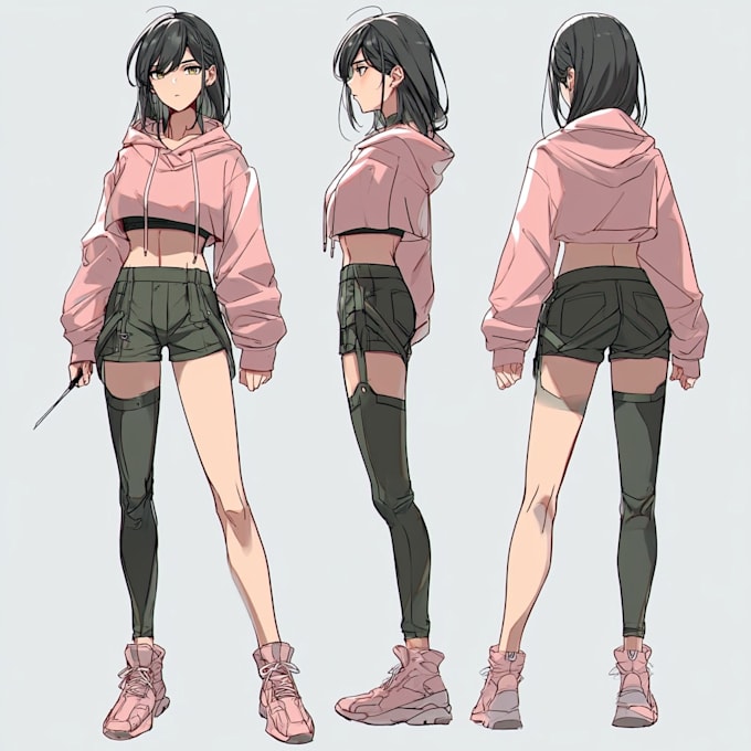 draw character sheet or reference sheet for your character