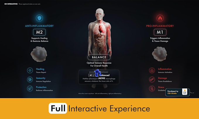 create interactive medical and biotech website
