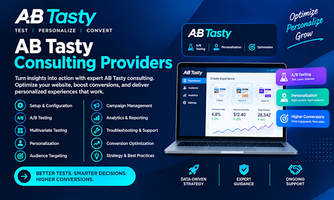 setup ab tasty consulting providers via accenture omtera