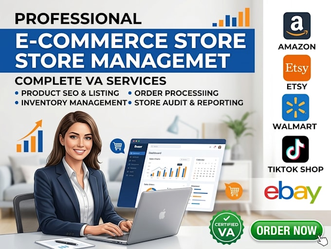 do ecommerce store management for amazon, etsy, walmart, tiktok shop