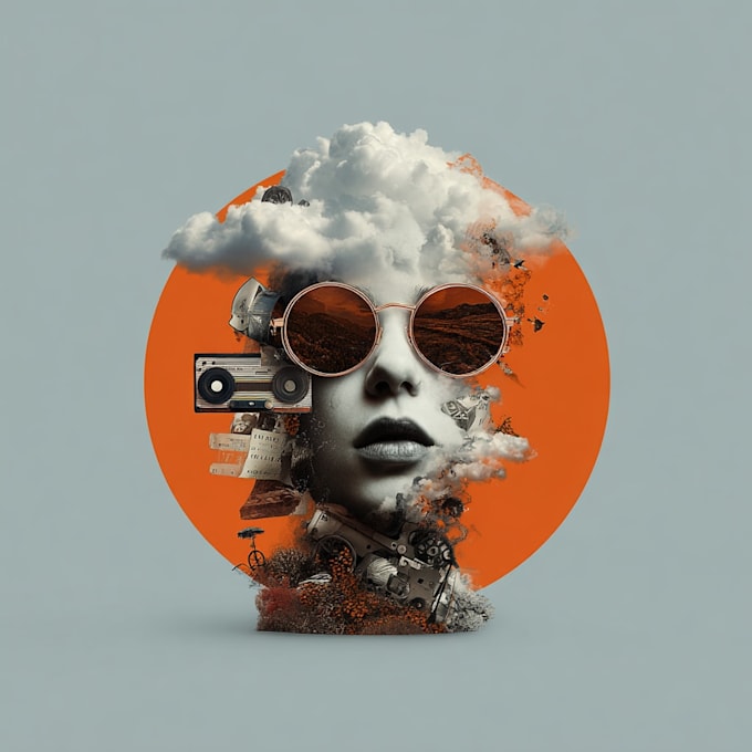 create an artistic and modern music cover design
