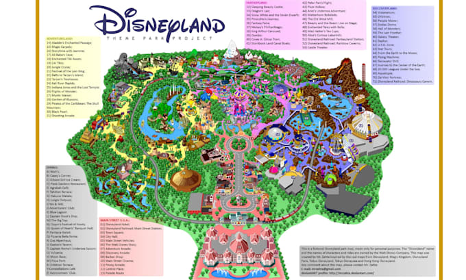 design illustrated theme park maps, zoo maps and attraction maps