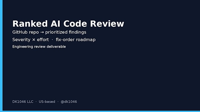 review your github repo with US based ranked ai code review