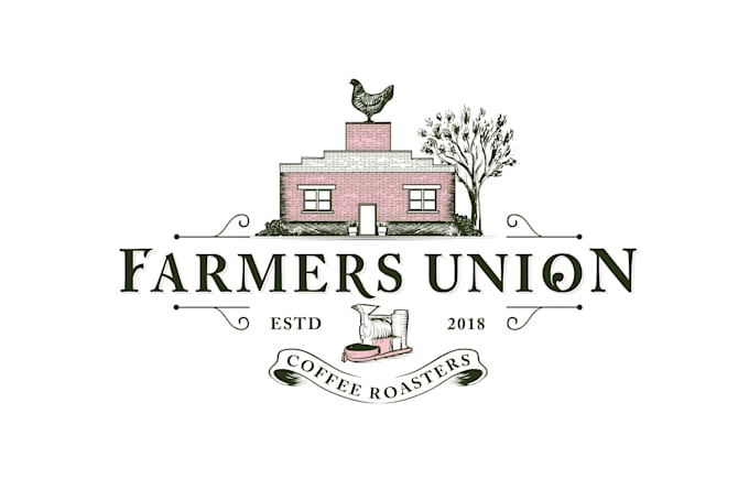 create professional vintage farm logo design