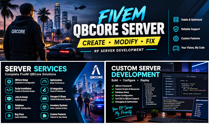 create or modify your fivem qbcore