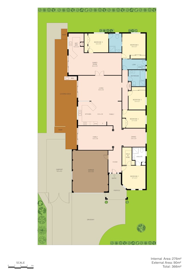 redraw real estate 2d floor plan and site plan