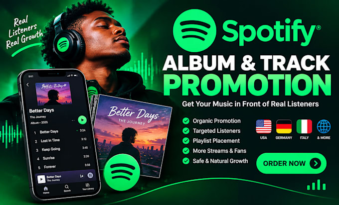 promote spotify album and spotify track