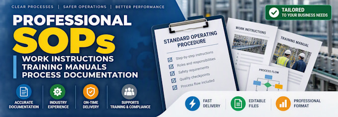 write professional sops and work instructions for you