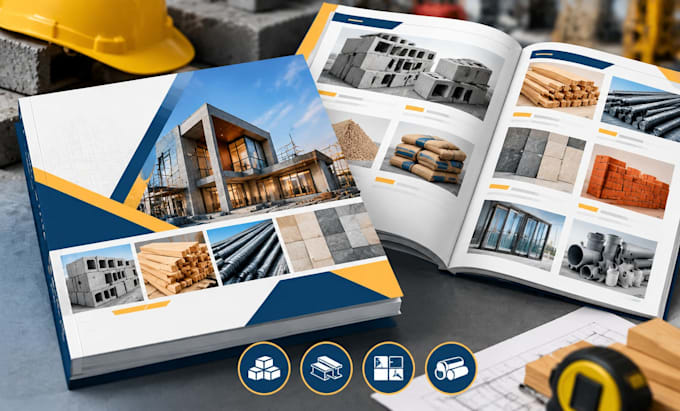 building materials catalog, construction product catalog, supplier brochure