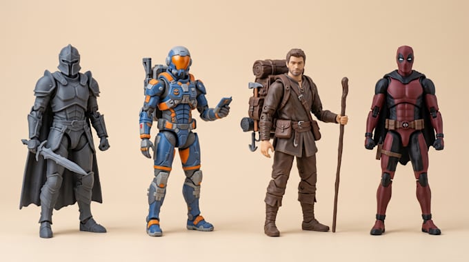 custom articulated action figure poseable character stl 3mf printable mode file