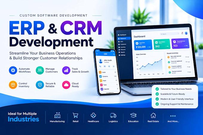 custom software and erp CRM development