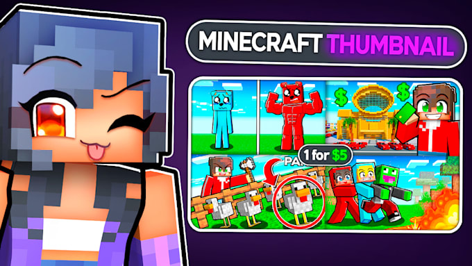 make trending minecraft thumbnails