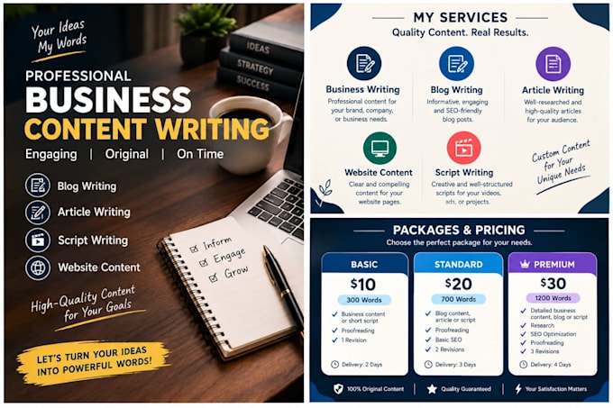 write quality business content