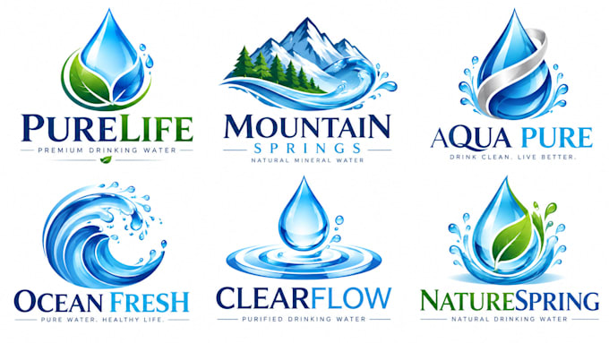 design a professional, ocean, wave, aqua, or aquatic water logo