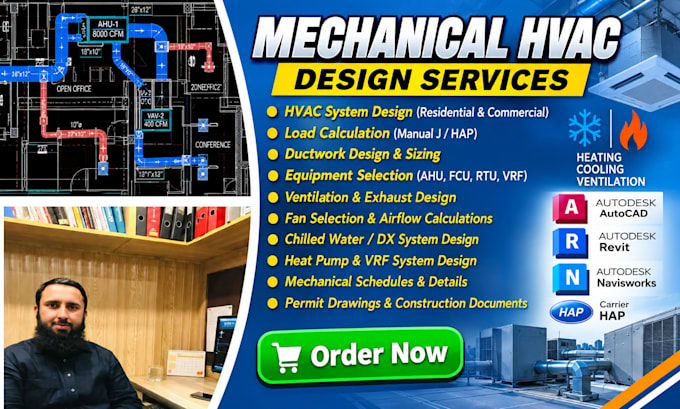 design hvac mechanical systems with load calculations
