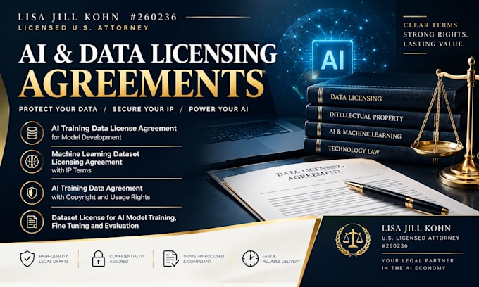 draft a machine learning dataset licensing agreement with strict IP terms