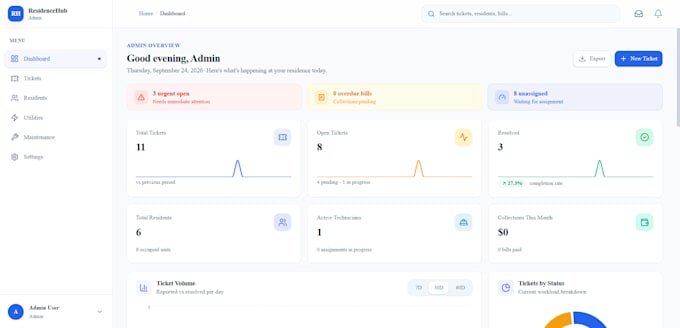 develop a CRM web application