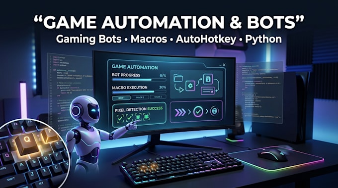 develop custom game automation, gaming bot, video game bot and autohotkey script