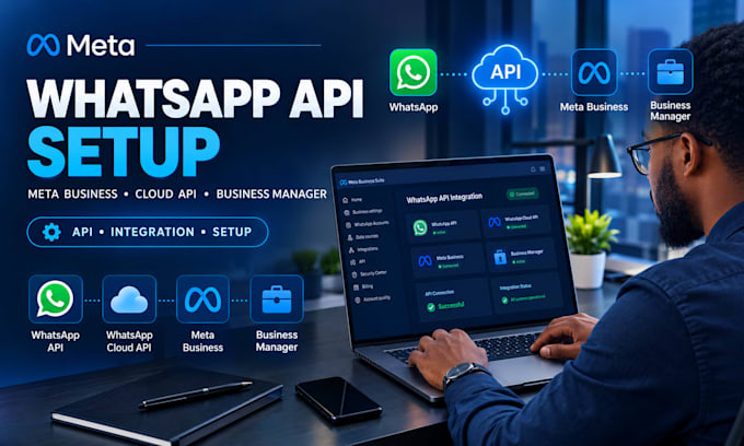 setup whatsapp api meta business integration business manager whatsapp cloud api