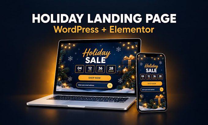 design holiday landing page wordpress landing page black friday landing page