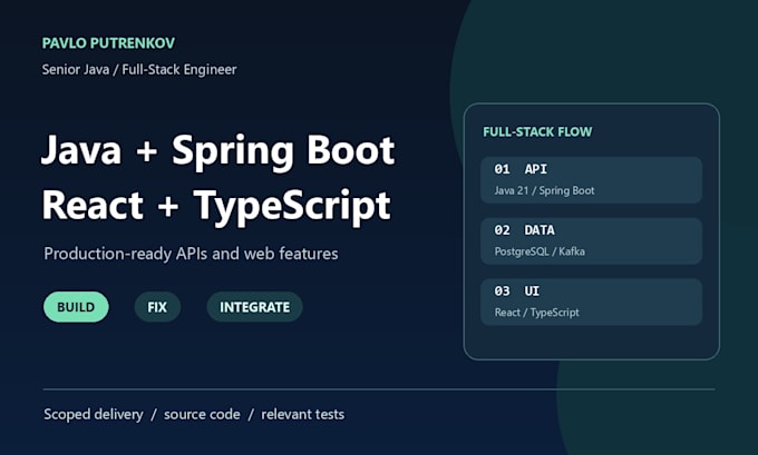 build java spring boot and react web applications