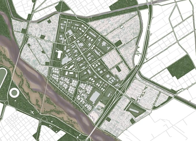 analysis 2d site plan, factory, lot subdivision, draw apartment building layout
