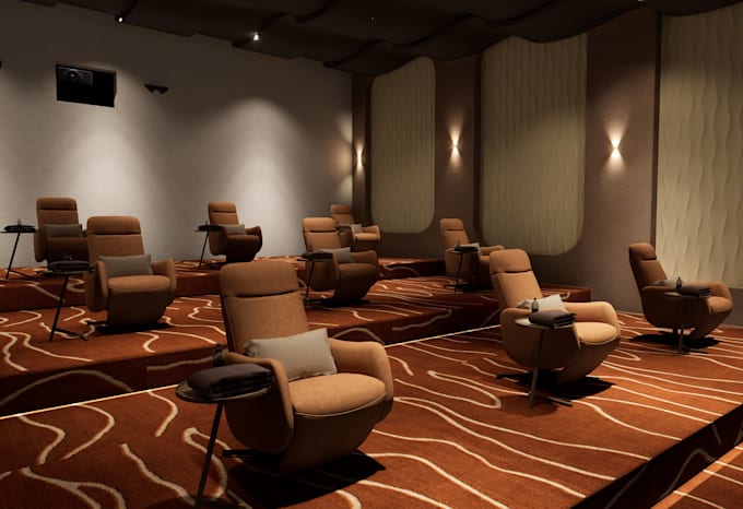 realistic 3d rendering for interior spaces