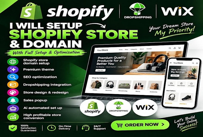 set up your shopify store and domain